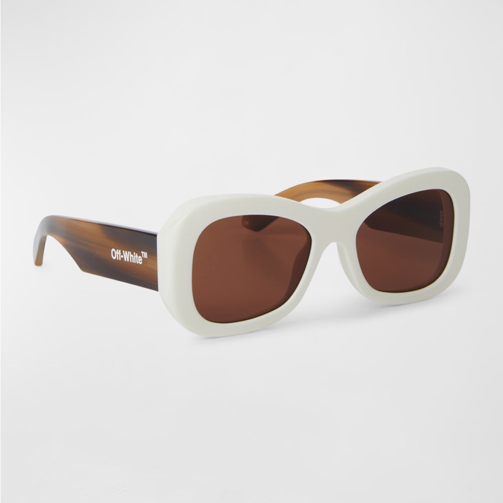 Off-White Pablo 54mm Square Sunglasses White Brown